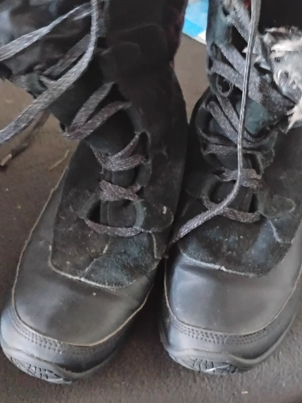 North Face Black Lace-Up Outdoor Boots